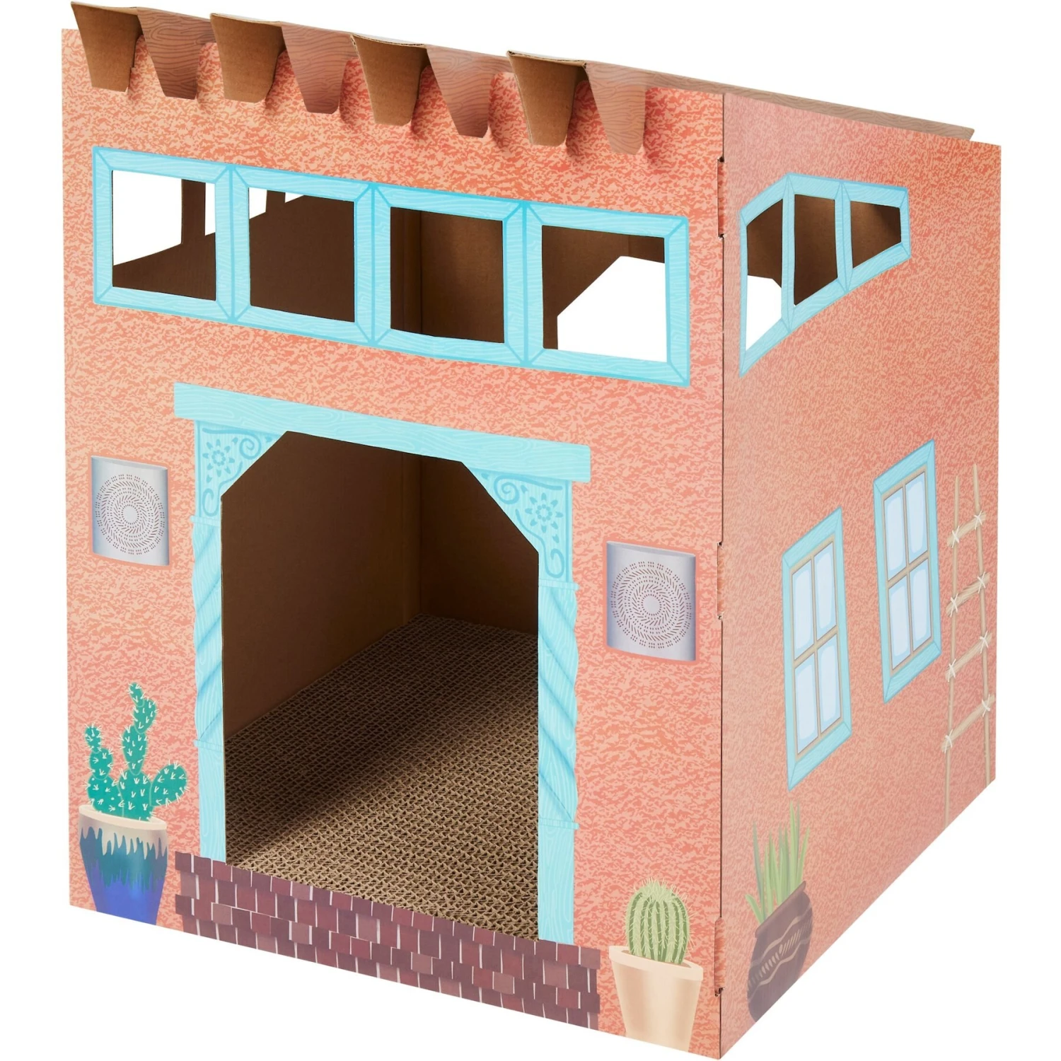 Frisco Southwestern House Cardboard Cat House 1 Frisco Southwestern House Cardboard Cat House