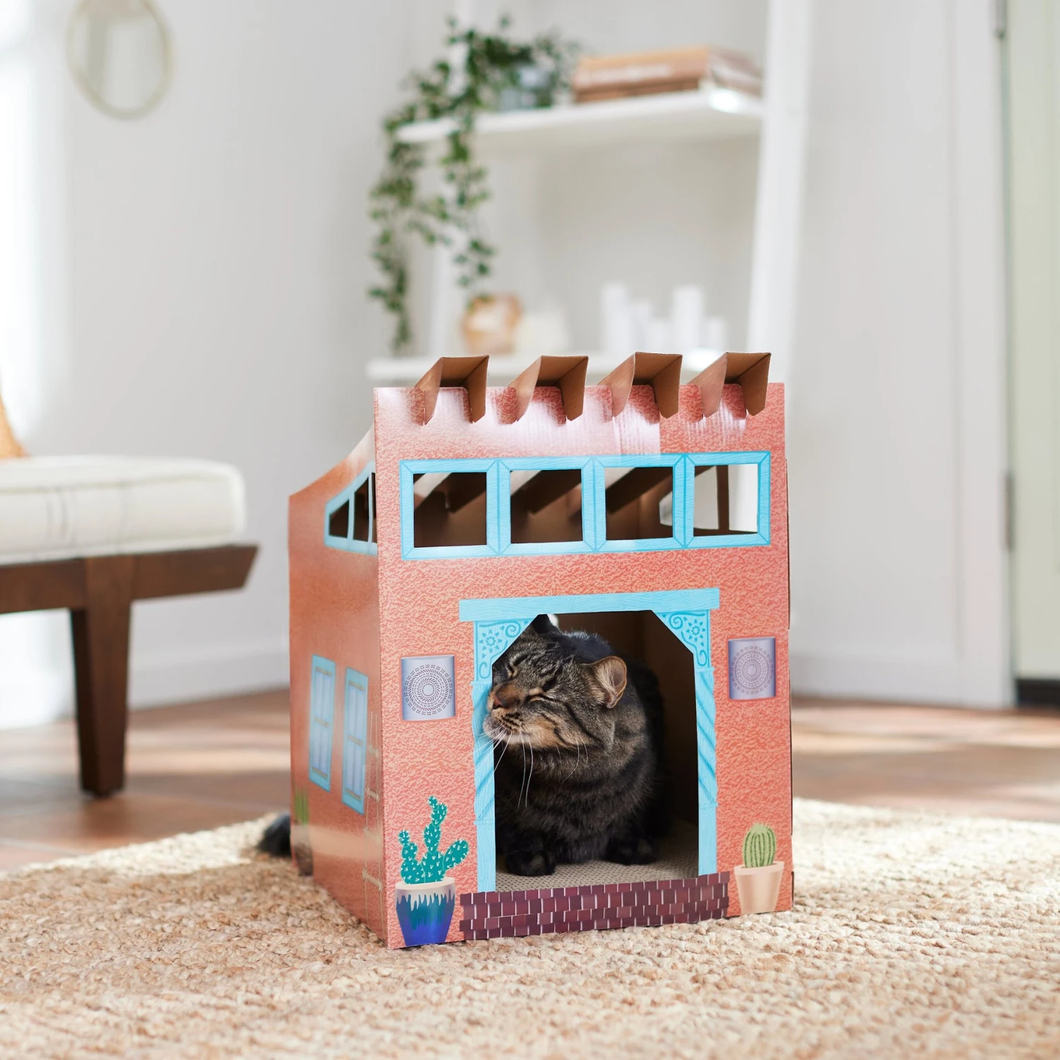 Frisco Southwestern House Cardboard Cat House 4 Frisco Southwestern House Cardboard Cat House - Image 4