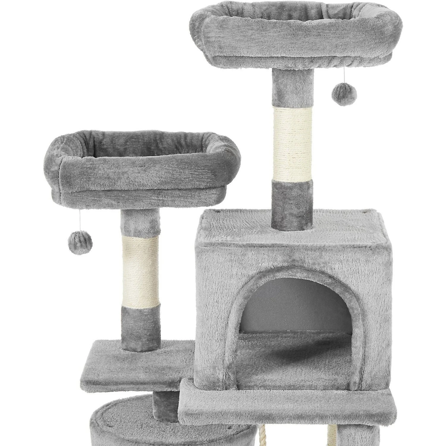 Frisco 61-in Faux Fur Cat Tree & Condo & Frisco 38-in Cat Tree With Condo, Top Perch & Toy 4 Frisco 61-in Faux Fur Cat Tree & Condo & Frisco 38-in Cat Tree With Condo, Top Perch & Toy - Image 4