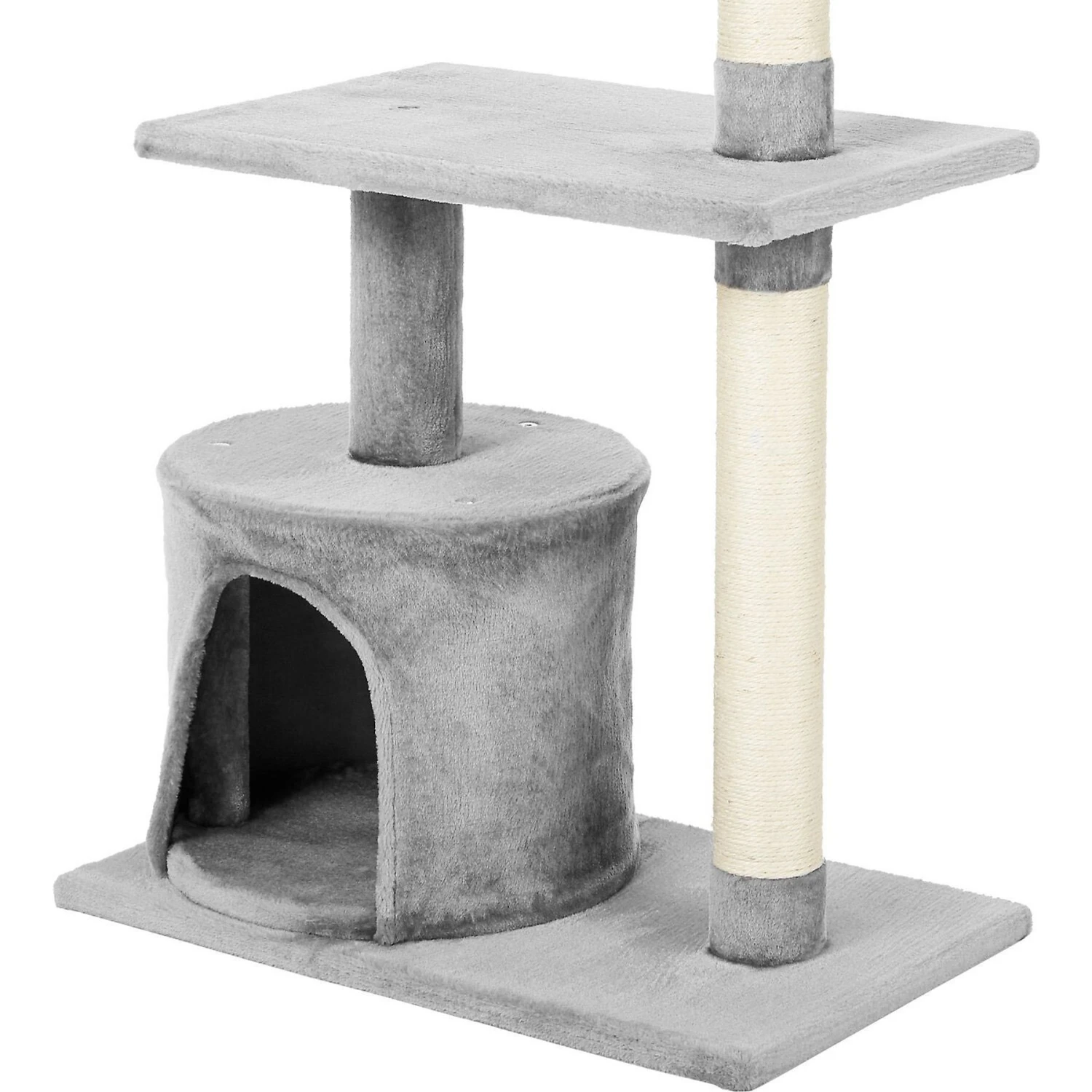 Frisco 61-in Faux Fur Cat Tree & Condo & Frisco 38-in Cat Tree With Condo, Top Perch & Toy 8 Frisco 61-in Faux Fur Cat Tree & Condo & Frisco 38-in Cat Tree With Condo, Top Perch & Toy - Image 8