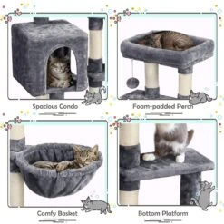 Yaheetech 4-Level 38-in Plush Cat Tree & Condo -Pet Cat Supplies Store 325680 PT3. AC SS1800 V1631150189