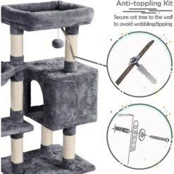 Yaheetech 4-Level 38-in Plush Cat Tree & Condo -Pet Cat Supplies Store 325680 PT7. AC SS1800 V1631144174