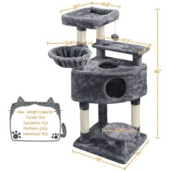 Yaheetech Activity Tower Basic 46-in Cat Tree -Pet Cat Supplies Store 325694 PT2. AC SS1800 V1680631647