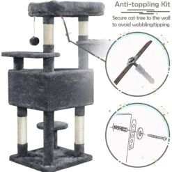 Yaheetech Activity Tower Basic 46-in Cat Tree -Pet Cat Supplies Store 325694 PT7. AC SS1800 V1680630143