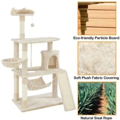 Yaheetech 63.5-in Plush Cat Tree & Condo 12 Yaheetech 63.5-in Plush Cat Tree & Condo -Pet Cat Supplies Store 325702 PT3. AC SS1800 V1686153897