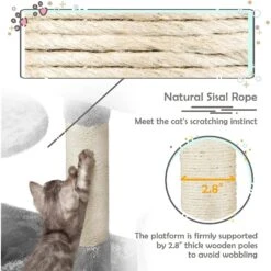 Yaheetech Activity Town 53.5-in Plush Cat Tree -Pet Cat Supplies Store 325706 PT7. AC SS1800 V1631160993