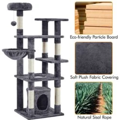 Yaheetech 56.5-in Multilevel Cat Tree -Pet Cat Supplies Store 325712 PT4. AC SS1800 V1662668455