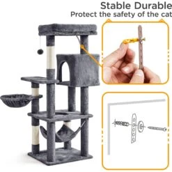 Yaheetech 56.5-in Multilevel Cat Tree -Pet Cat Supplies Store 325712 PT7. AC SS1800 V1662669746