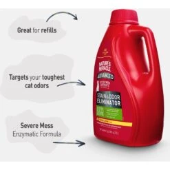 Nature's Miracle Advanced Cat Enzymatic Stain Remover & Odor Eliminator Refill, Sunny Lemon, 128-oz Bottle -Pet Cat Supplies Store 329076 PT2. AC SS1800 V1701115898