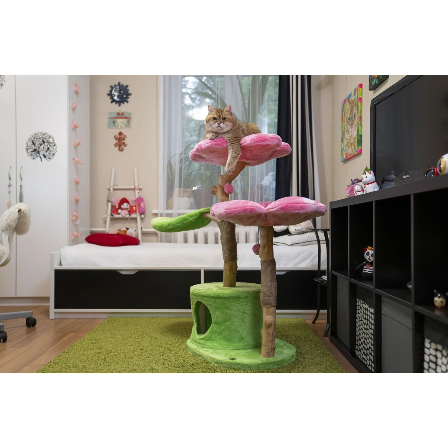 KBSPETS Floral 45-in Sisal Cat Tree 3 KBSPETS Floral 45-in Sisal Cat Tree - Image 3