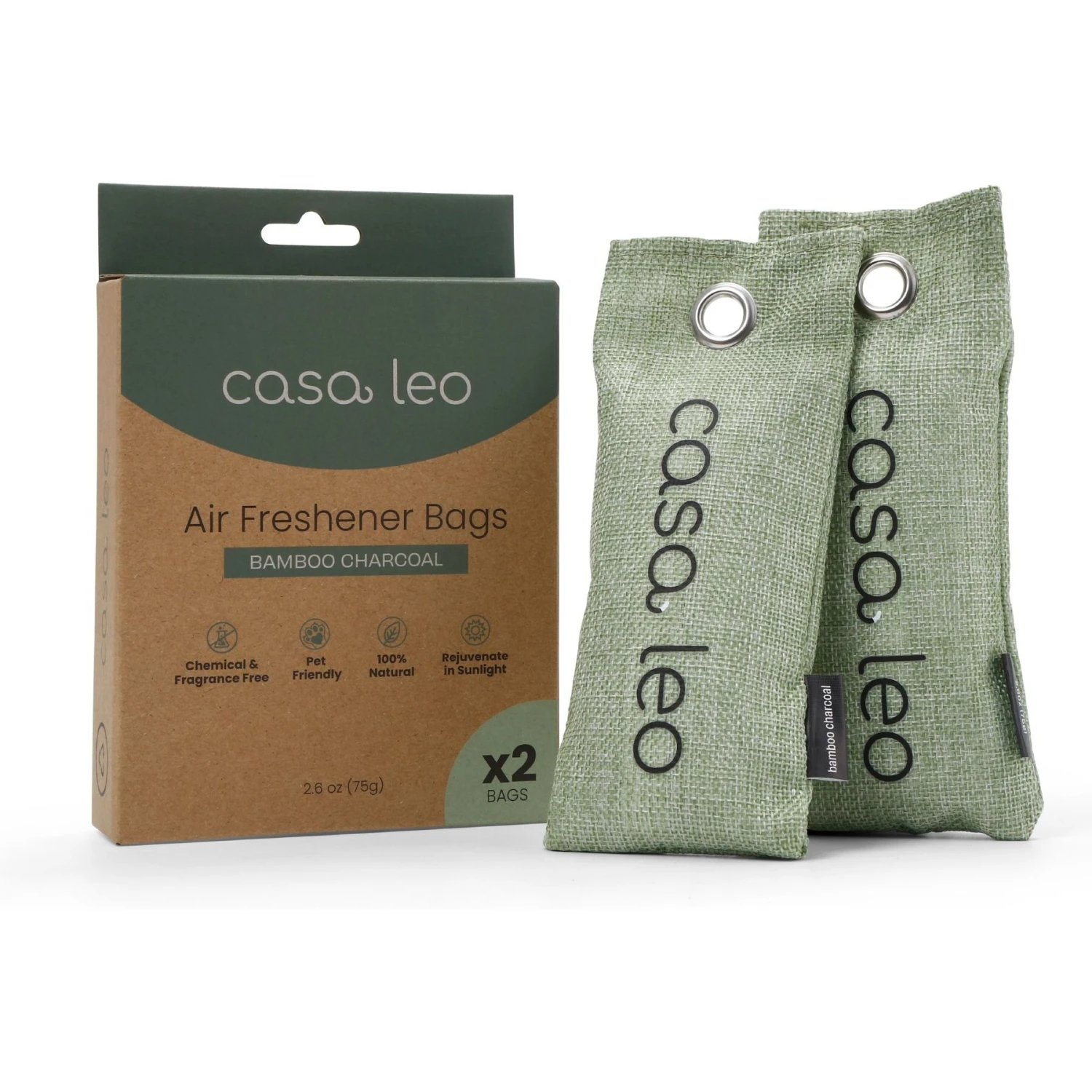 Casa Leo Charcoal Cat Litter Box Replacment Bags, 2 Count 1 Casa Leo Charcoal Cat Litter Box Replacment Bags, 2 Count