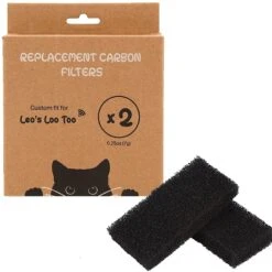 Casa Leo Leo's Loo Too Cat Replacement Filters, 2 Count -Pet Cat Supplies Store 329397 PT5. AC SS1800 V1651443681