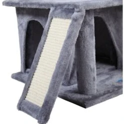 Coziwow By Jaxpety Faux Fur Cat Tree Tower & Condos With Scratch Posts, 34-inch, Grey -Pet Cat Supplies Store 330934 PT7. AC SS1800 V1632319572
