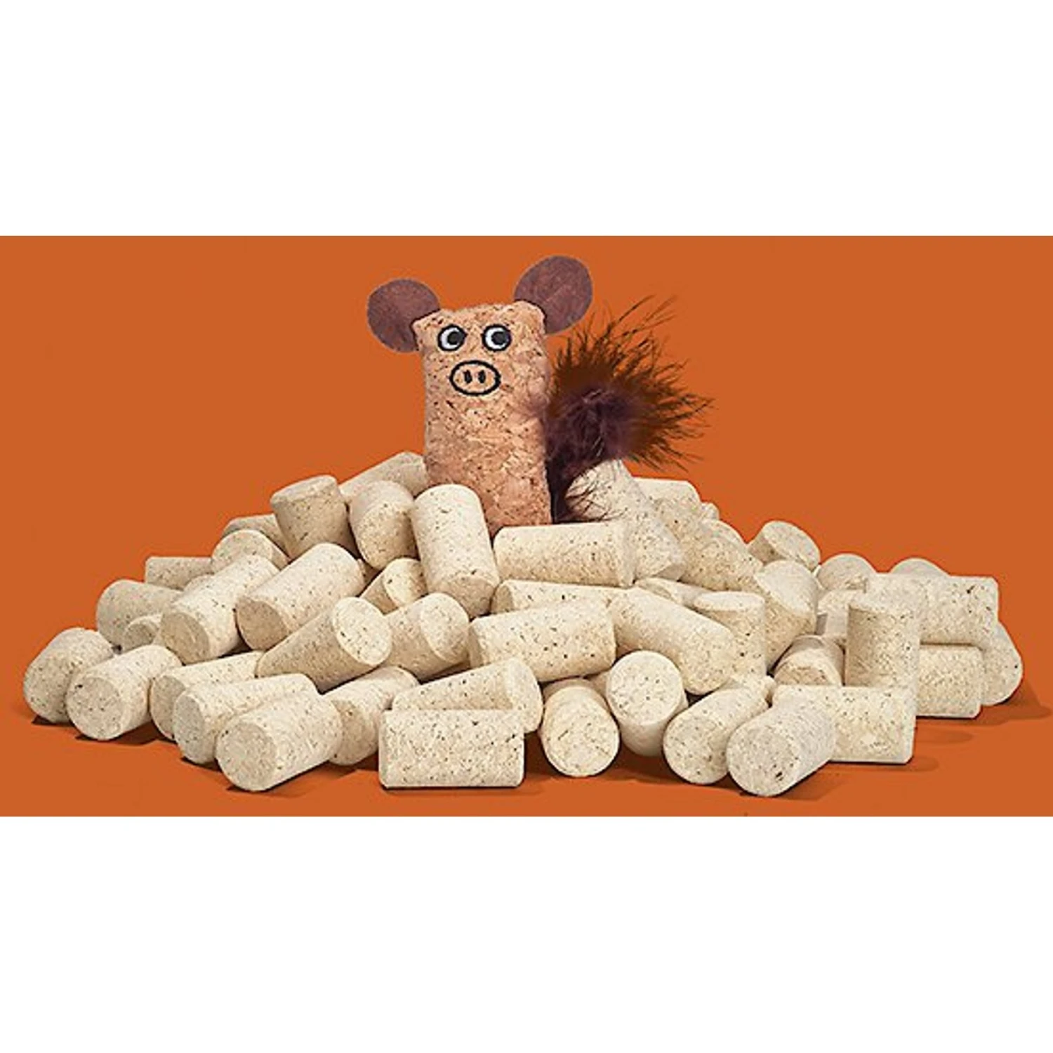 Litterbox.com Cork Pig Cat Toy 2 Litterbox.com Cork Pig Cat Toy - Image 2