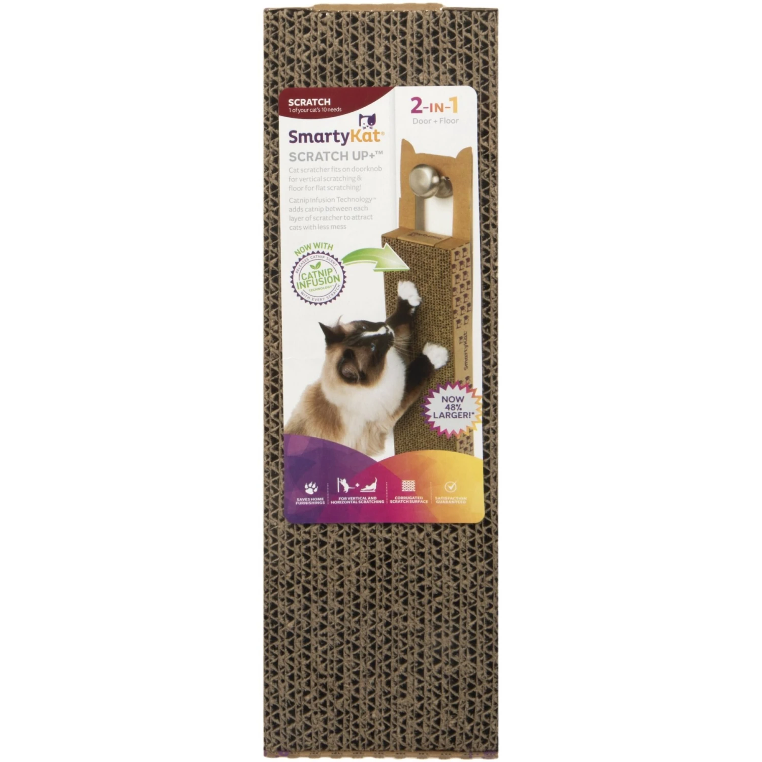 SmartyKat Scratch Up+ With Catnip Infusion Technology Corrugate Hanging Cat Scratcher 6 SmartyKat Scratch Up+ With Catnip Infusion Technology Corrugate Hanging Cat Scratcher - Image 6