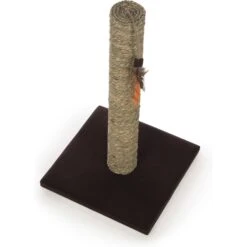 SmartyKat Simply Scratch Seagrass Cat Scratch Post With Feather Cat Toy -Pet Cat Supplies Store 336395 PT5. AC SS1800 V1634310260