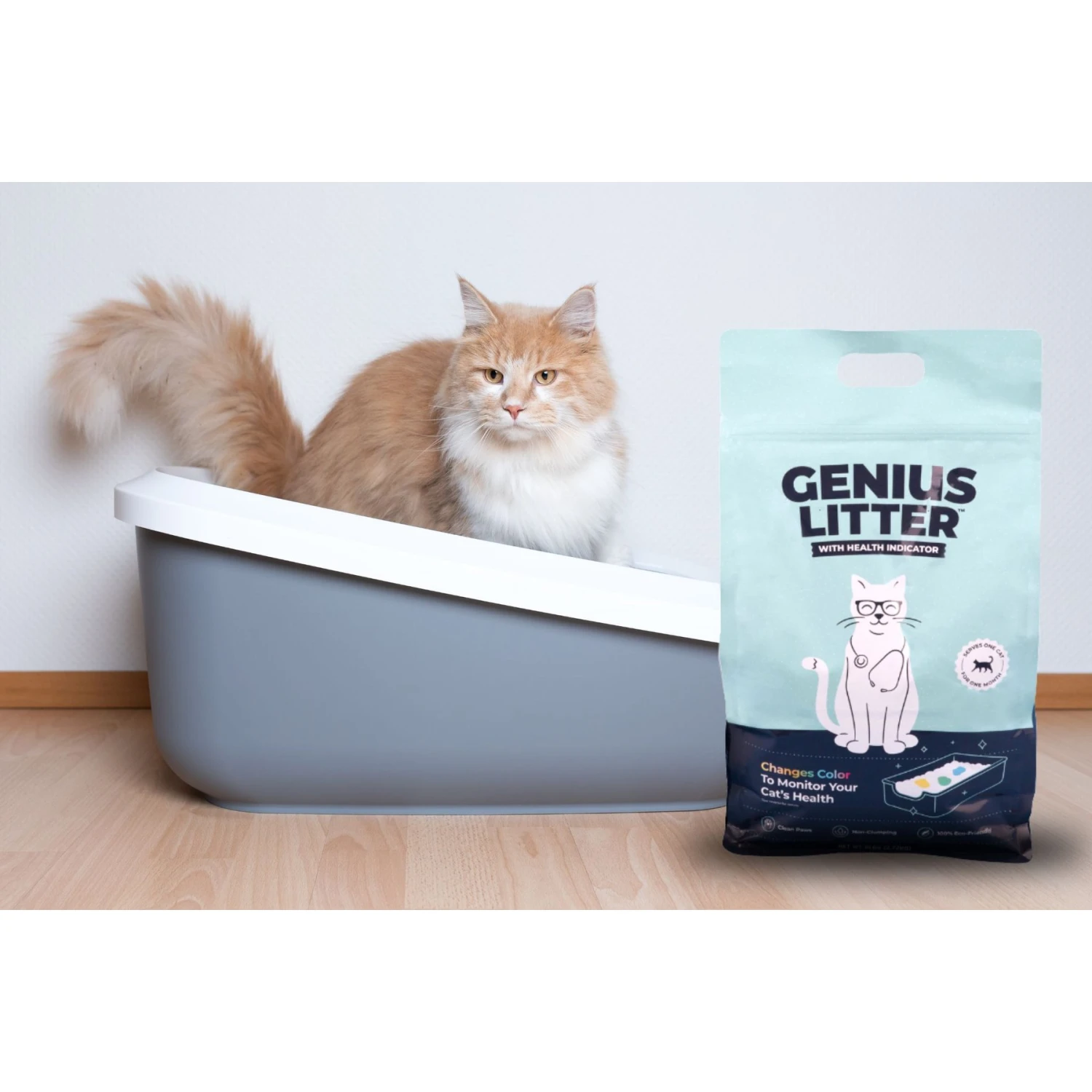 Alpha Paw Genius Litter With Health Indicator Cat Litter, 6-lbs 4 Alpha Paw Genius Litter With Health Indicator Cat Litter, 6-lbs - Image 4