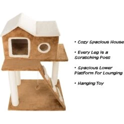 Pet Adobe 3-Tier 34.5-in Sisal Cat Tree -Pet Cat Supplies Store 345022 PT2. AC SS1800 V1637279801