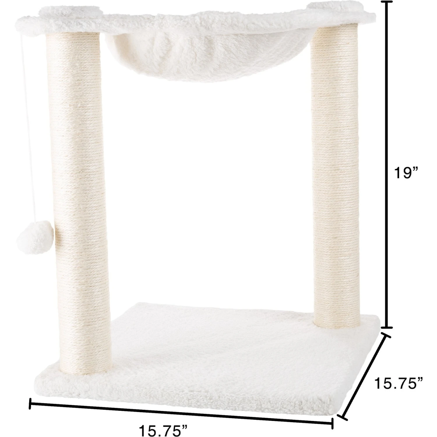 Pet Adobe 19-in Sisal Cat Tree & Condo 2 Pet Adobe 19-in Sisal Cat Tree & Condo - Image 2