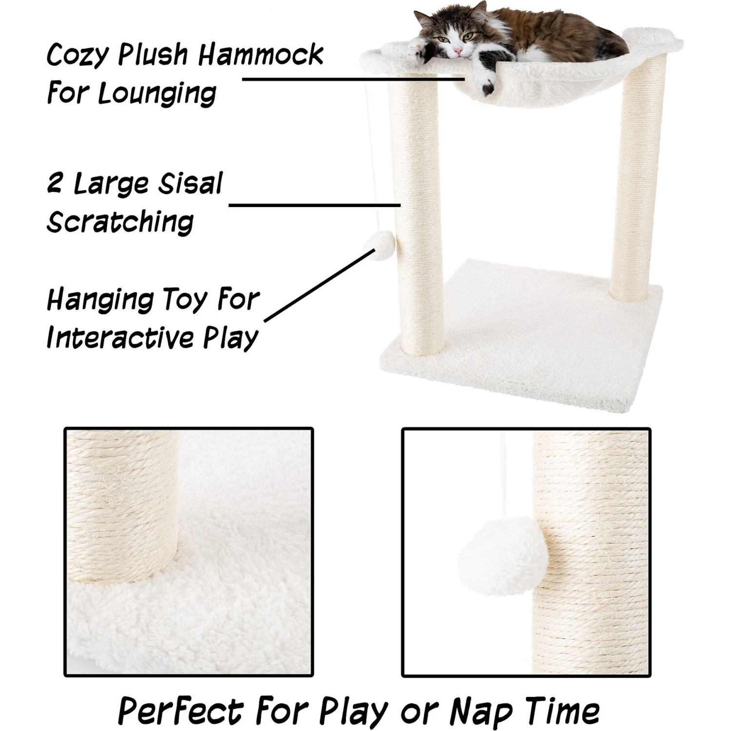 Pet Adobe 19-in Sisal Cat Tree & Condo 3 Pet Adobe 19-in Sisal Cat Tree & Condo - Image 3