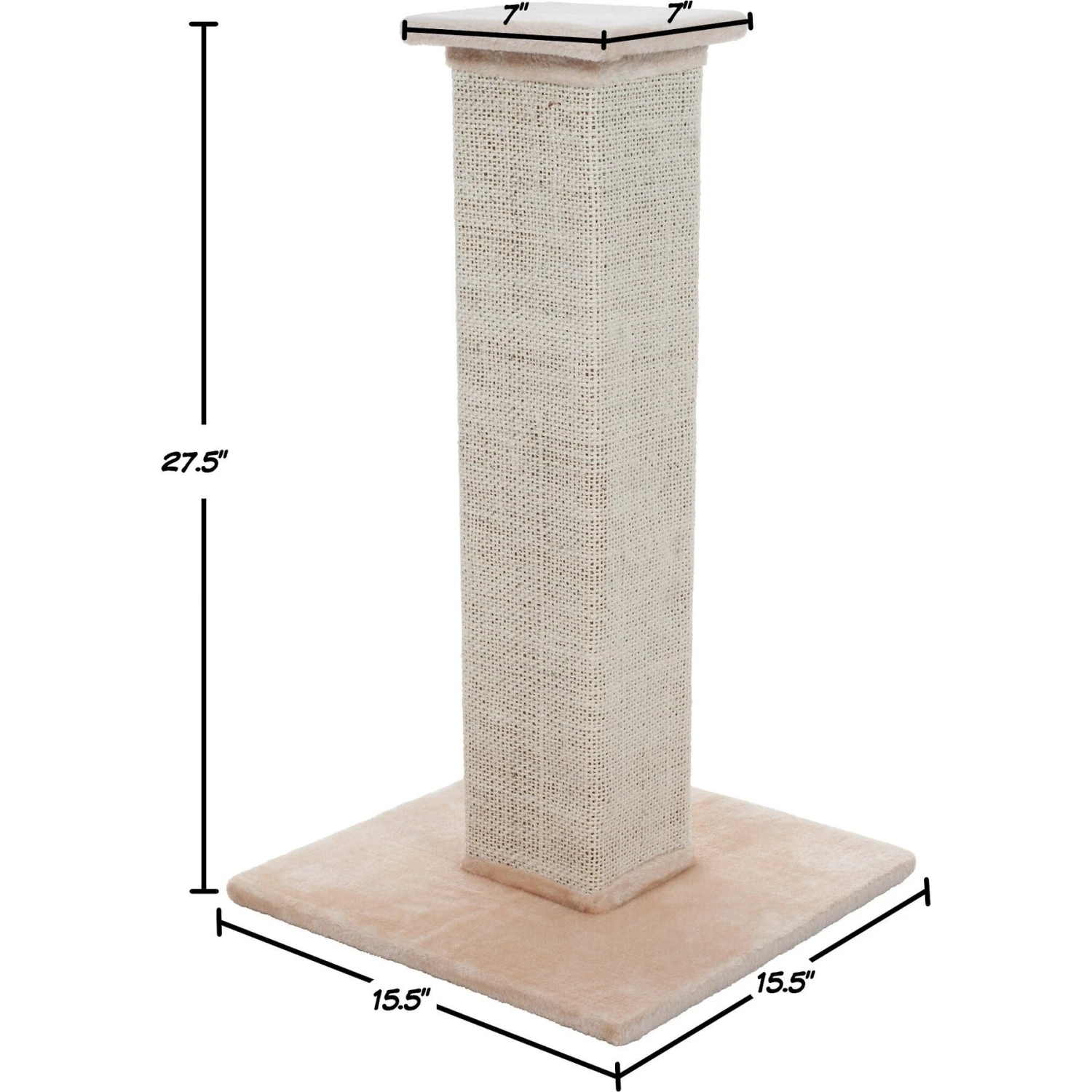 Pet Adobe 10.8-in Sisal & Burlap Cat Scratching Post 2 Pet Adobe 10.8-in Sisal & Burlap Cat Scratching Post - Image 2
