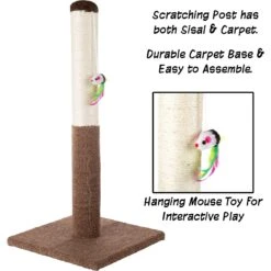 Pet Adobe 24.5-in Sisal Cat Scratching Post With Toy -Pet Cat Supplies Store 345065 PT2. AC SS1800 V1637280695