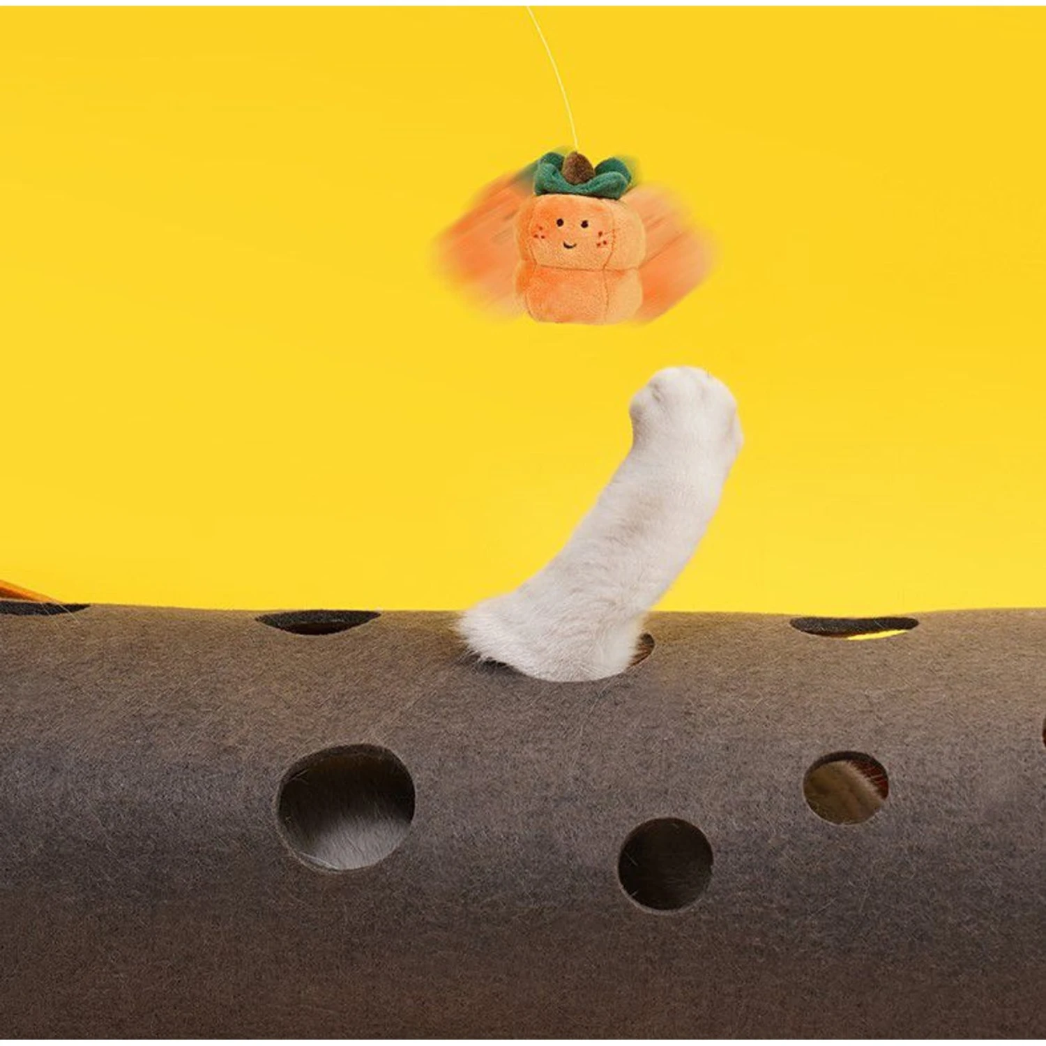 ZEZE "The Cheese" Adjustable Tunnel Cat Toy 5 ZEZE "The Cheese" Adjustable Tunnel Cat Toy - Image 5