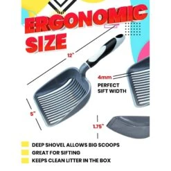 IPrimio Deep Shovel Cat Litter Scooper, X-Large -Pet Cat Supplies Store 352822 PT4. AC SS1800 V1642529506