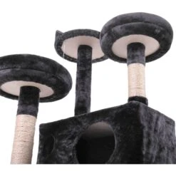 Coziwow By Jaxpety 60-in Tower House Cat Trees, Black -Pet Cat Supplies Store 355080 PT3. AC SS1800 V1642809766