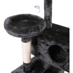 Coziwow By Jaxpety 60-in Tower House Cat Trees, Black -Pet Cat Supplies Store 355080 PT4. AC SS1800 V1642807976