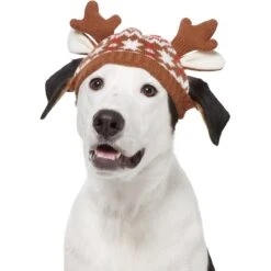 Frisco Antler Fair Isle Dog & Cat Hat -Pet Cat Supplies Store 358313 PT2. AC SS1800 V1660764826