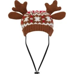 Frisco Antler Fair Isle Dog & Cat Hat -Pet Cat Supplies Store 358313 PT3. AC SS1800 V1660764824