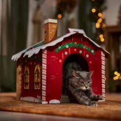Frisco Holiday Santa's Workshop Cardboard Cat House 10 Frisco Holiday Santa's Workshop Cardboard Cat House -Pet Cat Supplies Store 360881 PT4. AC SS1800 V1695648152