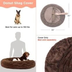 Best Friends By Sheri The Original Calming Donut Cat & Dog Bed Replacement Cover -Pet Cat Supplies Store 361025 PT2. AC SS1800 V1641944264