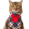 Disney Mickey Mouse Plaid Dog & Cat Bandana