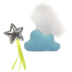SmartyKat Twinkle Time Cloud & Star Electronic Light Toy & Plush Cat Toy, Small, 2 Count