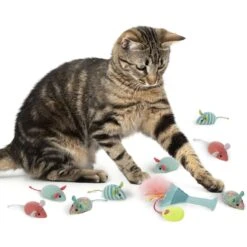 SmartyKat Tropical Time Catnip Cat Toy Variety Pack, Skitter Mice & Catnip Martini, Pink, Small, 9 Count -Pet Cat Supplies Store 362936 PT2. AC SS1800 V1694027438