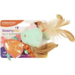 SmartyKat Silly Swimmers Plush Catnip Cat Toy, Orange, Small, 2 Count -Pet Cat Supplies Store 362946 PT2. AC SS1800 V1693937116