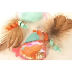 SmartyKat Silly Swimmers Plush Catnip Cat Toy, Orange, Small, 2 Count -Pet Cat Supplies Store 362946 PT5. AC SS1800 V1693926259