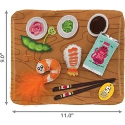 KONG Pull-A-Partz Sushi Catnip Cat Toys, 5 Count -Pet Cat Supplies Store 370841 PT2. AC SS1800 V1647479884
