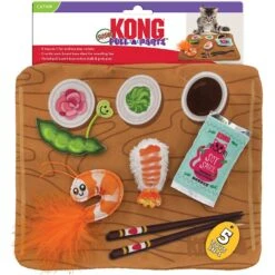 KONG Pull-A-Partz Sushi Catnip Cat Toys, 5 Count -Pet Cat Supplies Store 370841 PT5. AC SS1800 V1647470231