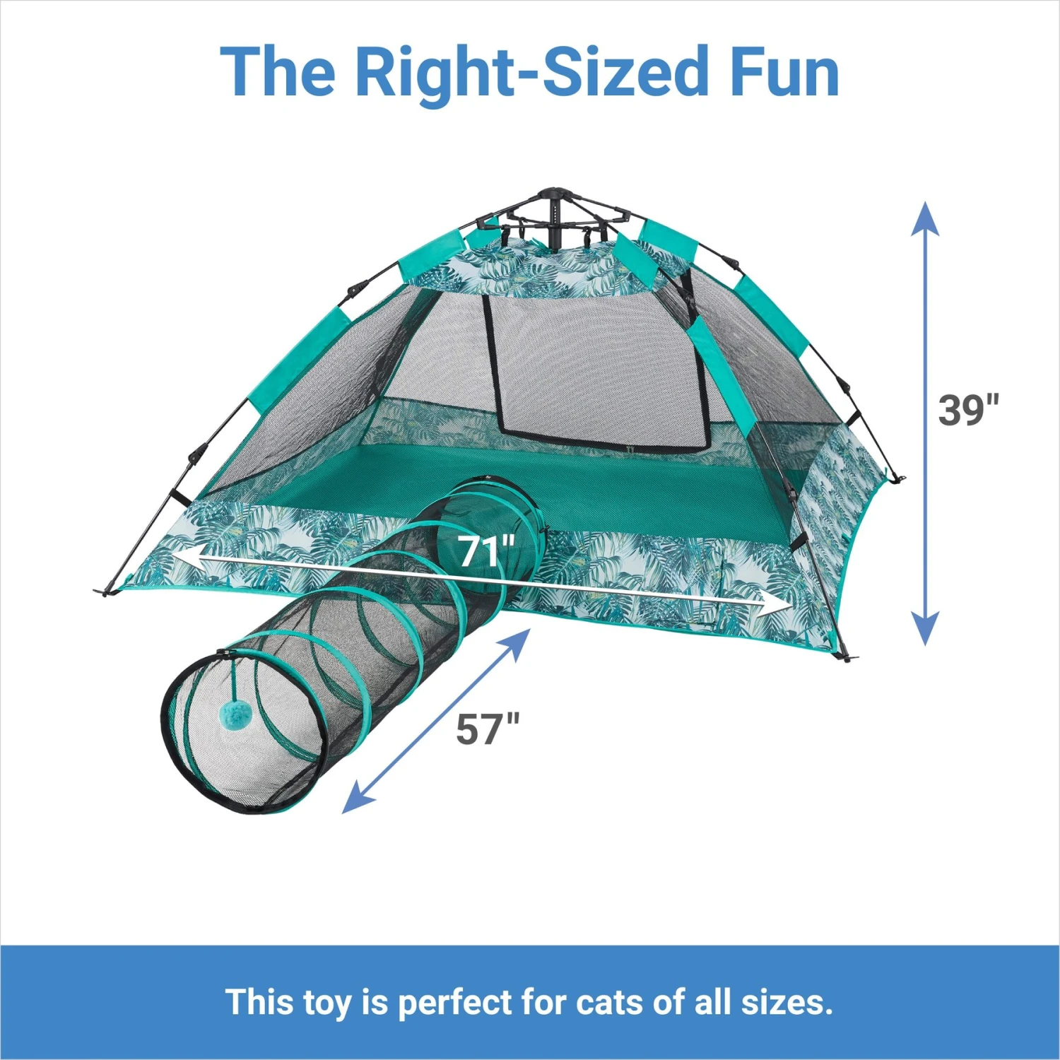 Frisco Mesh Outdoor Pop-up Cat Playpen Tent & Tunnel 2 Frisco Mesh Outdoor Pop-up Cat Playpen Tent & Tunnel - Image 2