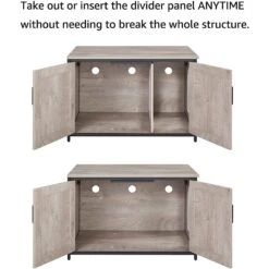 Unipaws Cat Litter Box Enclosure With Top Opening, Weathered Gray -Pet Cat Supplies Store 373041 PT4. AC SS1800 V1650098824