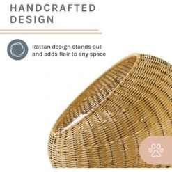 Sam's Pets Nala Wicker Cat Bed, Brown -Pet Cat Supplies Store 373519 PT2. AC SS1800 V1647637921