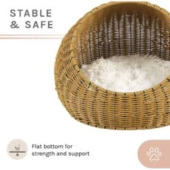 Sam's Pets Nala Wicker Cat Bed, Brown -Pet Cat Supplies Store 373519 PT3. AC SS1800 V1647638846