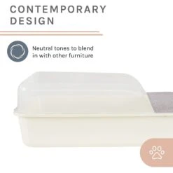 Sam's Pets Helix Cat Litter Box, White -Pet Cat Supplies Store 373533 PT4. AC SS1800 V1647639422