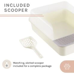 Sam's Pets Helix Cat Litter Box, White -Pet Cat Supplies Store 373533 PT7. AC SS1800 V1647639406