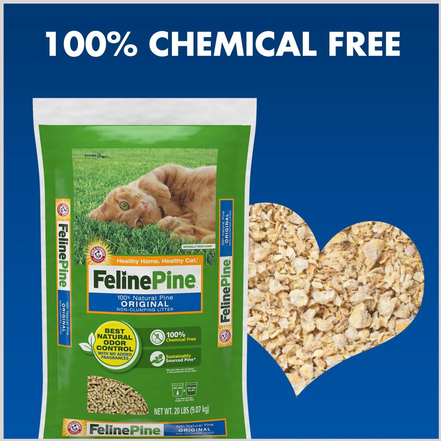 Feline Pine Original Non-Clumping Wood Cat Litter 2 Feline Pine Original Non-Clumping Wood Cat Litter - Image 2