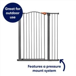 Frisco Outdoor Steel Arch Extra Tall Auto-Close Dog Gate -Pet Cat Supplies Store 507102 PT2. AC SS1800 V1669212041