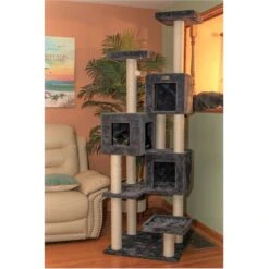 Armarkat Real Wood Giant Cat Tower, Dark Gray, 80-in -Pet Cat Supplies Store 515582 PT2. AC SS1800 V1649341007